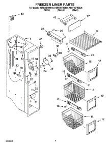 04 - Freezer Liner Parts parts for Kitchenaid Refrigerator KSRF25FRBT01 from AppliancePartsPros.com