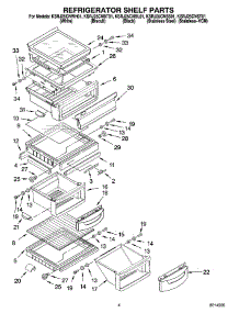 03 - Refrigerator Shelf Parts parts for Kitchenaid Refrigerator KSRJ25CNBL01 from AppliancePartsPros.com