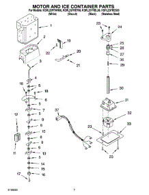 05 - Motor And Ice Container Parts parts for Kitchenaid Refrigerator KSRL25FRSS00 from AppliancePartsPros.com