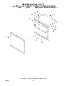 08 - Freezer Door Parts parts for Kitchenaid Refrigerator KBLA20EMSS00 from AppliancePartsPros.com