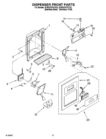 08 - Dispenser Front Parts parts for Kitchenaid Refrigerator KSRG25FKSS16 from AppliancePartsPros.com