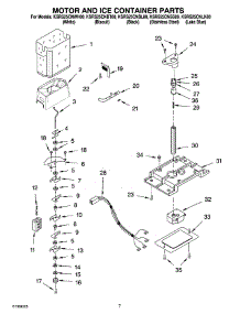 05 - Motor And Ice Container Parts parts for Kitchenaid Refrigerator KSRS25CNSS00 from AppliancePartsPros.com