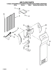09 - Air Flow Parts parts for Kitchenaid Refrigerator KSRJ22CNST00 from AppliancePartsPros.com