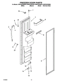 08 - Freezer Door Parts parts for Kitchenaid Refrigerator KSRP22FNBT00 from AppliancePartsPros.com