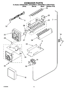 12 - Icemaker Parts, Parts Not Illustrated parts for Kitchenaid Refrigerator KSRX25FNBT01 from AppliancePartsPros.com