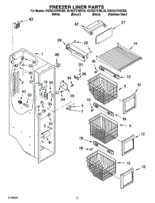 04 - Freezer Liner Parts parts for Kitchenaid Refrigerator KSRS27CNWH00 from AppliancePartsPros.com