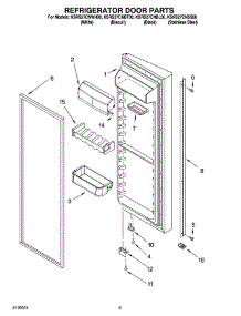 06 - Refrigerator Door Parts parts for Kitchenaid Refrigerator KSRS27CNWH00 from AppliancePartsPros.com