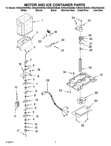 05 - Motor And Ice Container Parts parts for Kitchenaid Refrigerator KSRA25CNWH00 from AppliancePartsPros.com