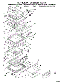 03 - Refrigerator Shelf Parts parts for Kitchenaid Refrigerator KSRJ25CNBL00 from AppliancePartsPros.com