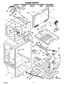 02 - Liner Parts parts for Kitchenaid Refrigerator KTRC22EMSS01 from AppliancePartsPros.com