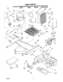 11 - Unit parts for Kitchenaid Refrigerator KSRK25ILWH02 from AppliancePartsPros.com