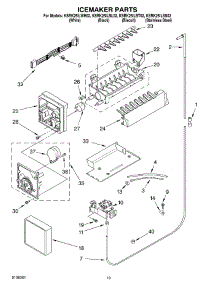 12 - Ice Maker, Optional parts for Kitchenaid Refrigerator KSRK25ILSS02 from AppliancePartsPros.com