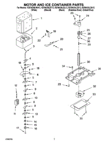 05 - Motor And Ice Container Parts parts for Kitchenaid Refrigerator KSRA25ILWH13 from AppliancePartsPros.com