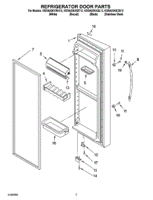 05 - Refrigerator Door Parts parts for Kitchenaid Refrigerator KSRA25KKSS12 from AppliancePartsPros.com