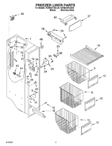 04 - Freezer Liner Parts parts for Kitchenaid Refrigerator KSRB25FKBL04 from AppliancePartsPros.com