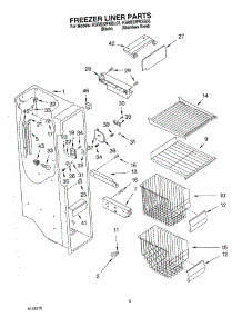 04 - Freezer Liner Parts parts for Kitchenaid Refrigerator KSRB22FKSS03 from AppliancePartsPros.com