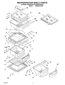 05 - Refrigerator Shelf Parts parts for Kitchenaid Refrigerator KSRB22FKBL03 from AppliancePartsPros.com