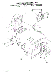 09 - Dispenser Front parts for Kitchenaid Refrigerator KSRK22ILSS02 from AppliancePartsPros.com