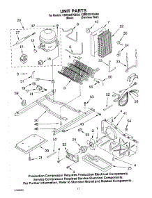 11 - Unit Parts parts for Kitchenaid Refrigerator KSRB25FKSS03 from AppliancePartsPros.com
