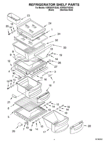03 - Refrigerator Shelf Parts parts for Kitchenaid Refrigerator KSRB25FKBL03 from AppliancePartsPros.com