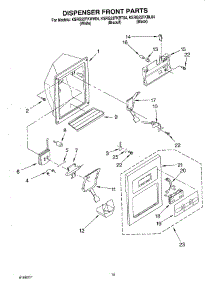 09 - Dispenser Front parts for Kitchenaid Refrigerator KSRG22FKWH04 from AppliancePartsPros.com