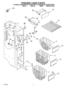 04 - Freezer Liner Parts parts for Kitchenaid Refrigerator KSRA25FKWH01 from AppliancePartsPros.com