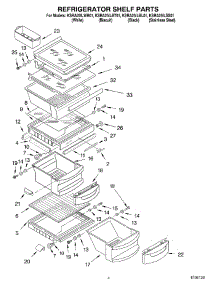 03 - Refrigerator Shelf Parts parts for Kitchenaid Refrigerator KSRA25ILBL01 from AppliancePartsPros.com