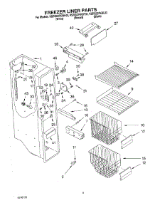 04 - Freezer Liner parts for Kitchenaid Refrigerator KSRG22FKWH03 from AppliancePartsPros.com