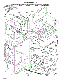 02 - Liner parts for Kitchenaid Refrigerator KTRC22ELSS01 from AppliancePartsPros.com