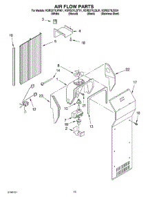 09 - Air Flow parts for Kitchenaid Refrigerator KSRS27ILSS01 from AppliancePartsPros.com