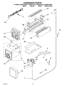 12 - Ice Maker, Optional parts for Kitchenaid Refrigerator KSRS27ILSS01 from AppliancePartsPros.com