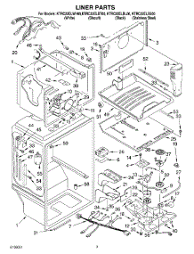 02 - Liner parts for Kitchenaid Refrigerator KTRC22ELWH00 from AppliancePartsPros.com