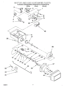 05 - Motor And Ice Container parts for Kitchenaid Refrigerator KSRS25FGBT04 from AppliancePartsPros.com