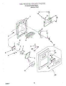 08 - Dispenser Front parts for Kitchenaid Refrigerator KSRS27FGSS11 from AppliancePartsPros.com