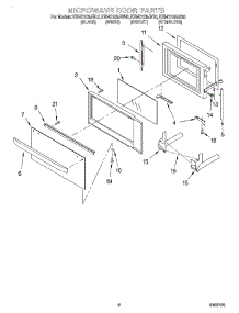 06 - Microwave Door, Optional parts for Kitchenaid Microwave KBHC109JSS0 from AppliancePartsPros.com