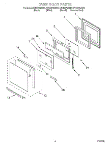 03 - Oven Door parts for Kitchenaid Oven KEHC379JSS3 from AppliancePartsPros.com