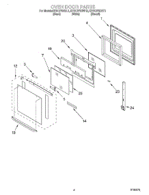 03 - Oven Door parts for Kitchenaid Oven KEBC278HWH2 from AppliancePartsPros.com