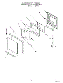 03 - Oven Door parts for Kitchenaid Oven KEBI171DBL10 from AppliancePartsPros.com