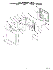 03 - Oven Door Parts parts for Kitchenaid Oven KEMC378KBL04 from AppliancePartsPros.com