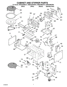 06 - Cabinet And Stirrer Parts parts for Kitchenaid Oven KEMC308KSS01 from AppliancePartsPros.com