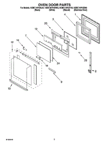 02 - Oven Door Parts parts for Kitchenaid Oven KEBC107KSS03 from AppliancePartsPros.com