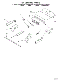 05 - Top Venting Parts, Optional Parts parts for Kitchenaid Oven KEBC208KSS02 from AppliancePartsPros.com