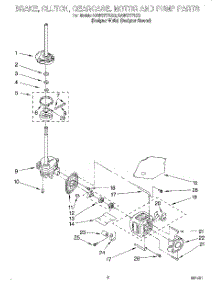 04 - Brake, Clutch, Gearcase, Motor And Pump parts for Kitchenaid Washer KAWS777EZ0 from AppliancePartsPros.com