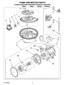 08 - Pump And Motor Parts parts for Whirlpool Dishwasher GU2451XTSS2 from AppliancePartsPros.com