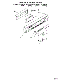 02 - Control Panel Parts parts for Whirlpool Dishwasher DU1100XTPT7 from AppliancePartsPros.com