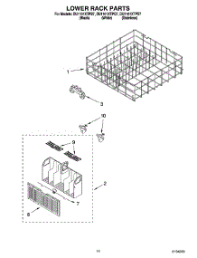11 - Lower Rack Parts, Optional Parts (Not Included) parts for Whirlpool Dishwasher DU1101XTPQ7 from AppliancePartsPros.com