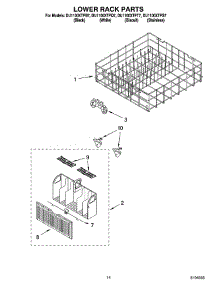 11 - Lower Rack Parts, Optional Parts (Not Included) parts for Whirlpool Dishwasher DU1100XTPQ7 from AppliancePartsPros.com