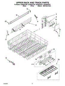 09 - Upper Rack And Track Parts parts for Whirlpool Dishwasher GU2600XTPS1 from AppliancePartsPros.com
