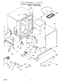 03 - Tub Assembly parts for Whirlpool Dishwasher DU805DWGQ0 from AppliancePartsPros.com