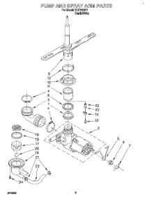 04 - Pump And Spray Arm parts for Whirlpool Dishwasher TUD7005Y1 from AppliancePartsPros.com